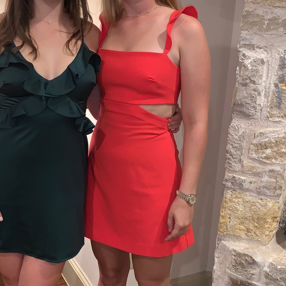 Likely Stella Cut Out Dress red